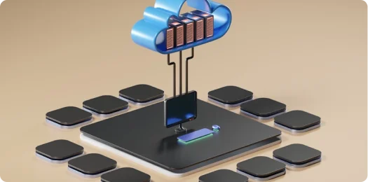 Cloud infrastructure illustration